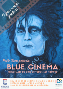 Cartel de la exposición "Blue Cinema"