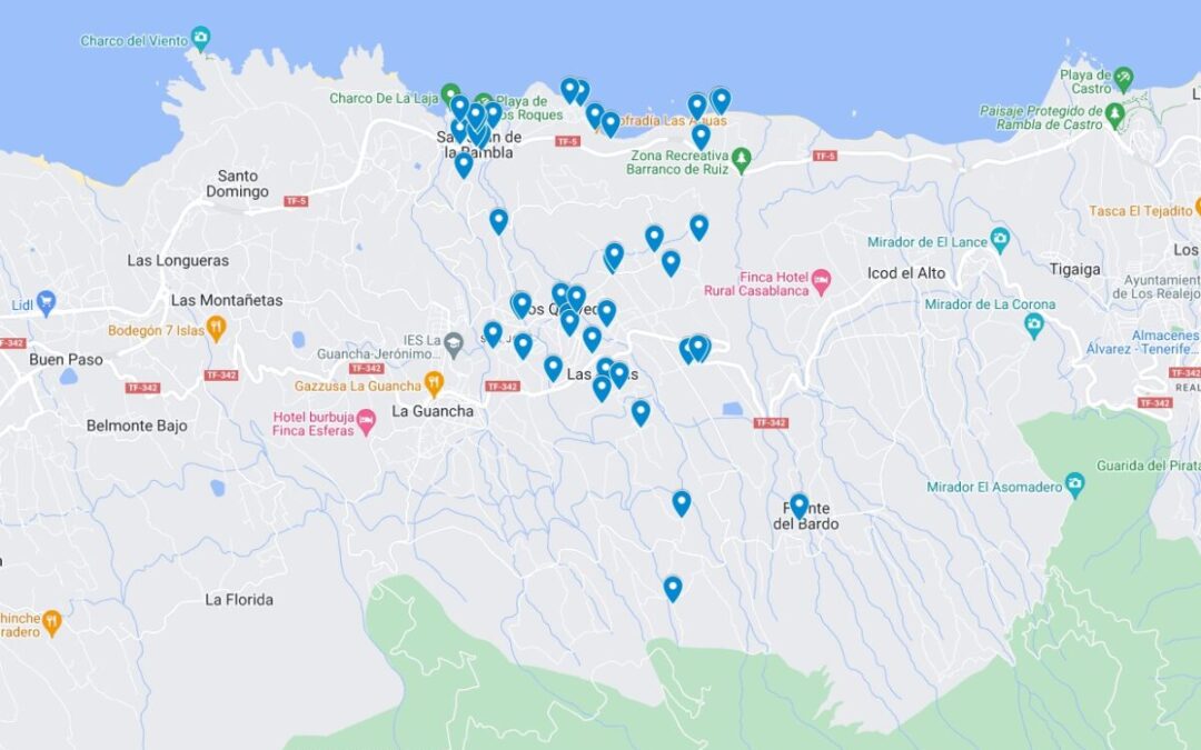 Un mapa digital con la ubicación del medio centenar de cruces facilita su localización en el Día de la Cruz
